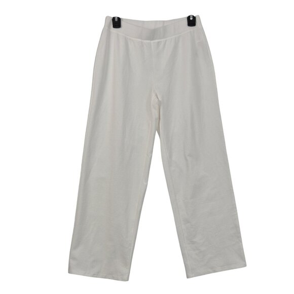 Eileen Fisher Pants - Eileen Fisher Crop Pull On Travel Pants XS White Viscose Blend  Pockets (59)